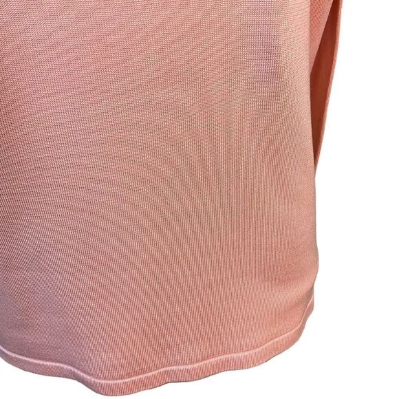 PENDLETON Woman's Knit Pullover Top Size S Silk Blend Peach Tie Collar - Picture 4 of 15
